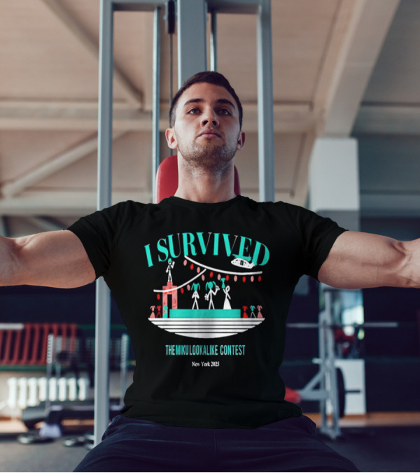 I Survived The Miku Lookalike Contest New York 2025 Blimp Stage Figures T-Shirt