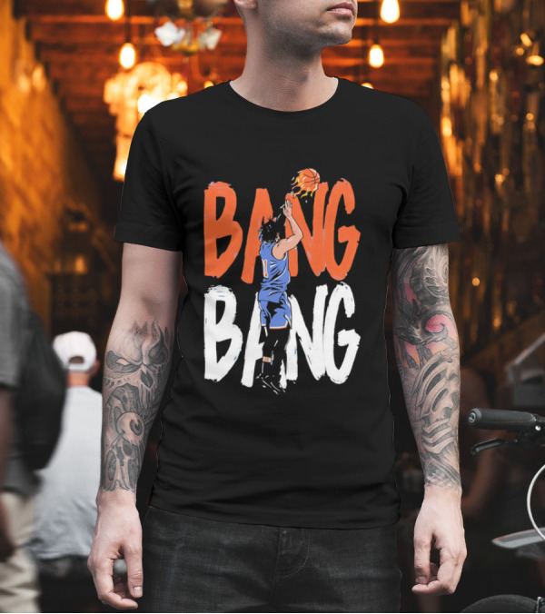 Jalen Brunson New York Knicks Bang Bang Basketball Player In Action T-Shirt