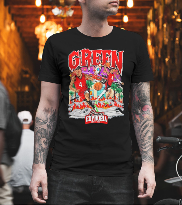 "Green 4 Planet Euphoria Basketball 1950-2024" T-Shirt