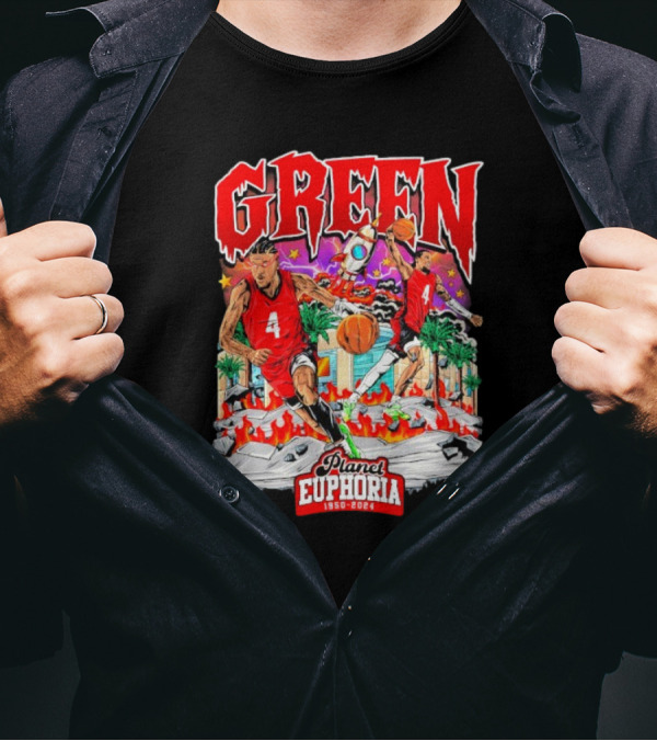 "Green 4 Planet Euphoria Basketball 1950-2024" T-Shirt