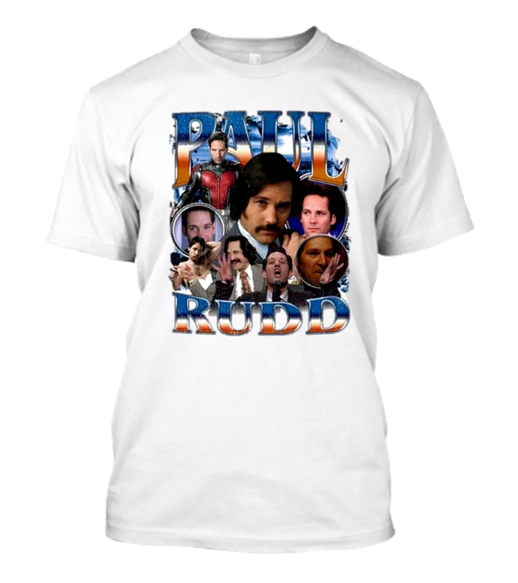 Paul Rudd 90’s Bootleg Ant-Man Anchor Improv Comedy Collage T-Shirt