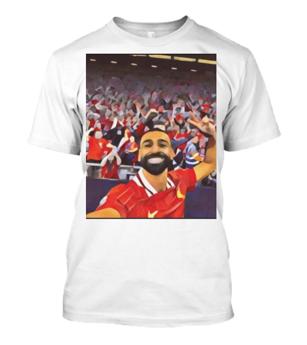 Liverpool FC 2025 Premier League Champions Mohamed Salah Selfie Celebration T-Shirt