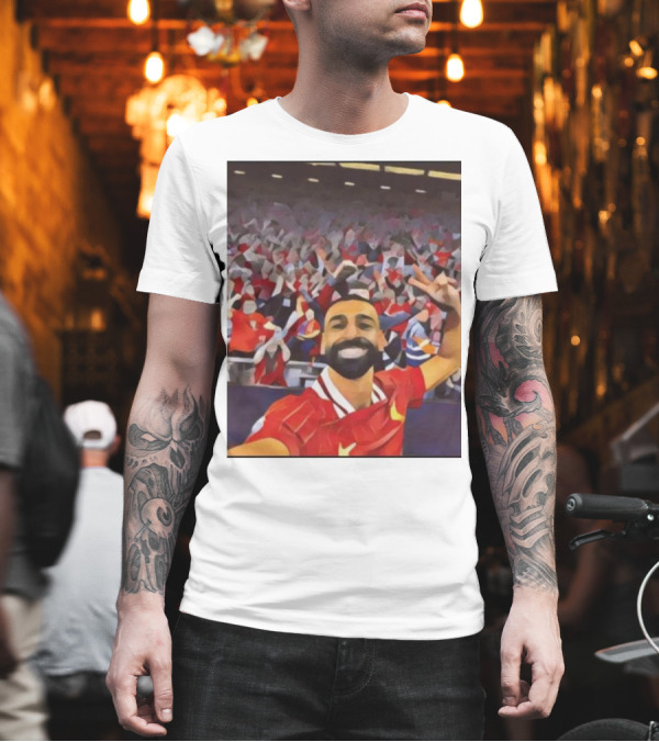 Liverpool FC 2025 Premier League Champions Mohamed Salah Selfie Celebration T-Shirt