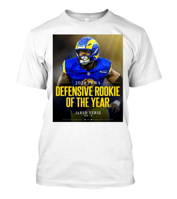 Los Angeles Rams Jared Verse 2024 PFWA Defensive Rookie Of The Year T-Shirt