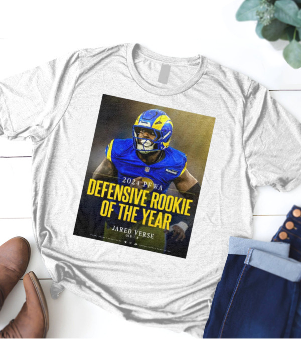 Los Angeles Rams Jared Verse 2024 PFWA Defensive Rookie Of The Year T-Shirt