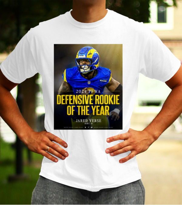 Los Angeles Rams Jared Verse 2024 PFWA Defensive Rookie Of The Year T-Shirt