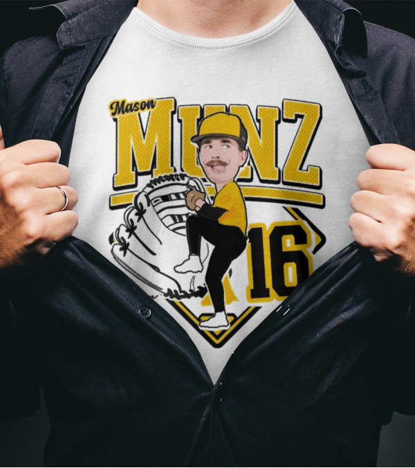 Mason Munz Baseball 2025 Player 16 Caricature T-Shirt