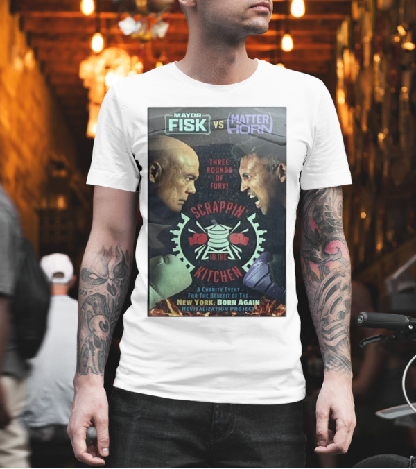 Mayor Fisk Vs Matterhorn Scrappin In The Kitchen Three Rounds Of Fury Daredevil Born Again Season 2 T-Shirt