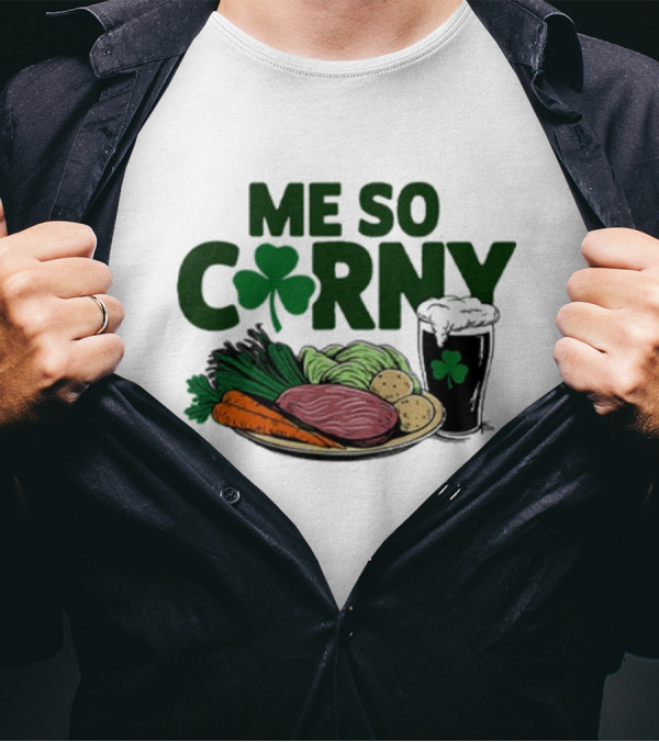 Me So Corny Corned Beef Cabbage St Patrick’s Day Shamrock Plate T-Shirt
