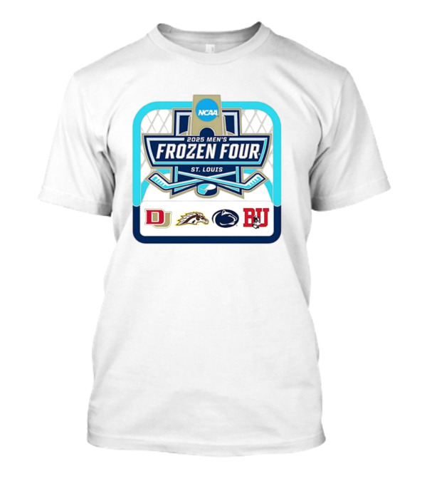 NCAA 2025 Men's Frozen Four St. Louis Denver Western Michigan Penn State Boston University T-Shirt