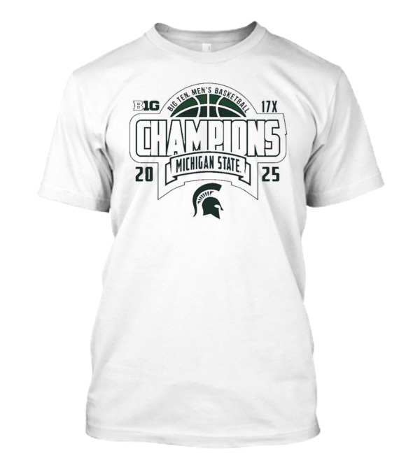 Big 10 Michigan State Spartans 2024 2025 Basketball Champions T-Shirt