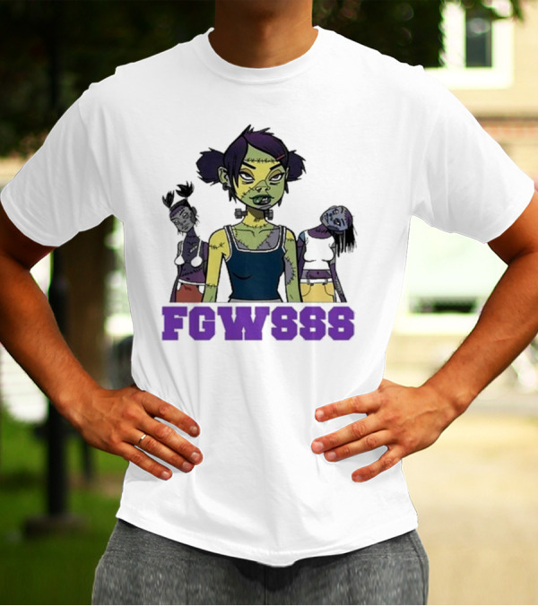 Mindless Self Indulgence FGWSSS Zombie Character With Purple Text T-Shirt
