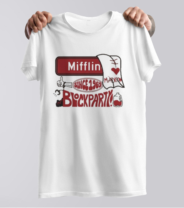 Mifflin Block Party Madison Since 1969 Heart Thumbs Up T-Shirt