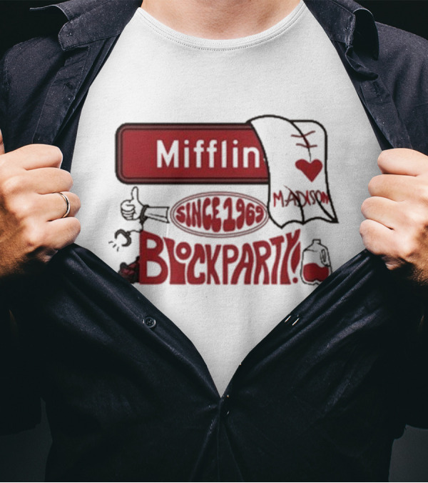Mifflin Block Party Madison Since 1969 Heart Thumbs Up T-Shirt