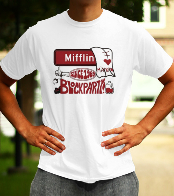 Mifflin Block Party Madison Since 1969 Heart Thumbs Up T-Shirt