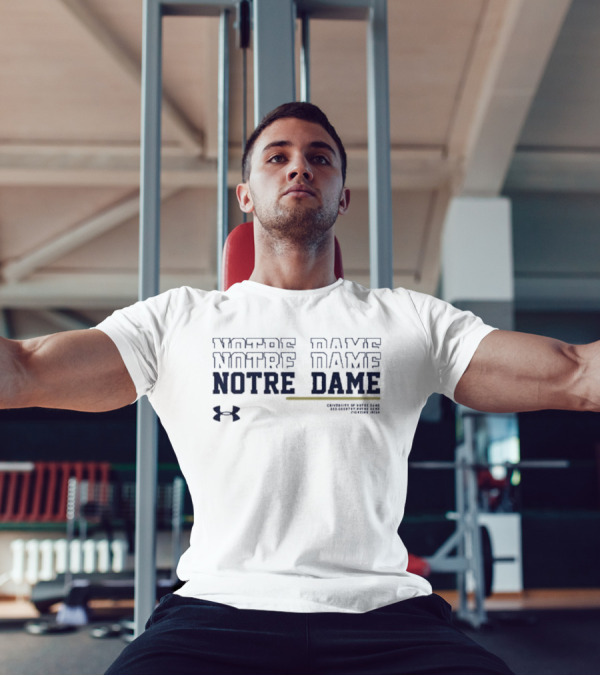 Mike Mickens Wearing Notre Dame Under Armour Fighting Irish T-Shirt