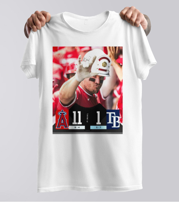 Los Angeles Angels 11-1 Victory Over Tampa Bay Rays Mike Trout Highlights T-Shirt