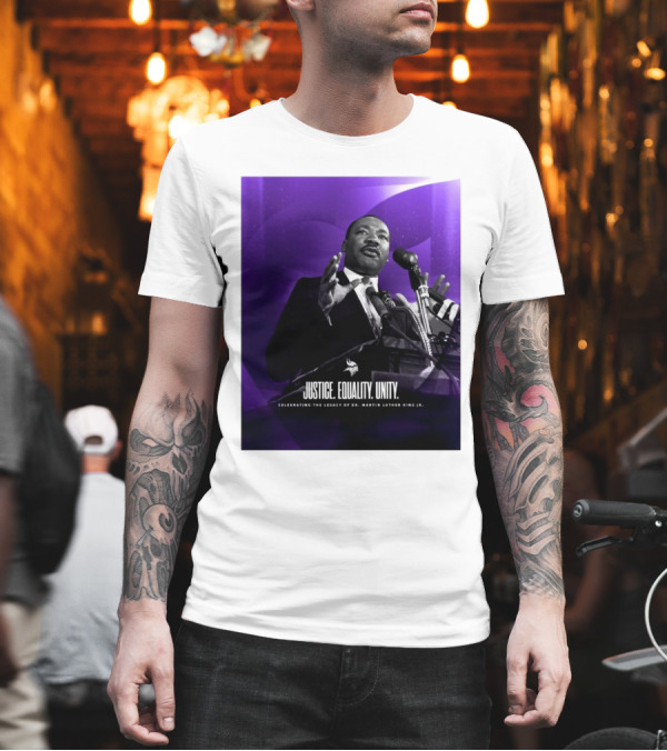 Justice Equality Unity Celebrating Dr. Martin Luther King Jr. Minnesota Vikings T-Shirt