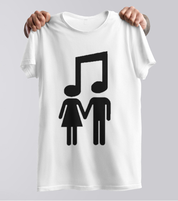 Music Note Couple Holding Hands T-Shirt