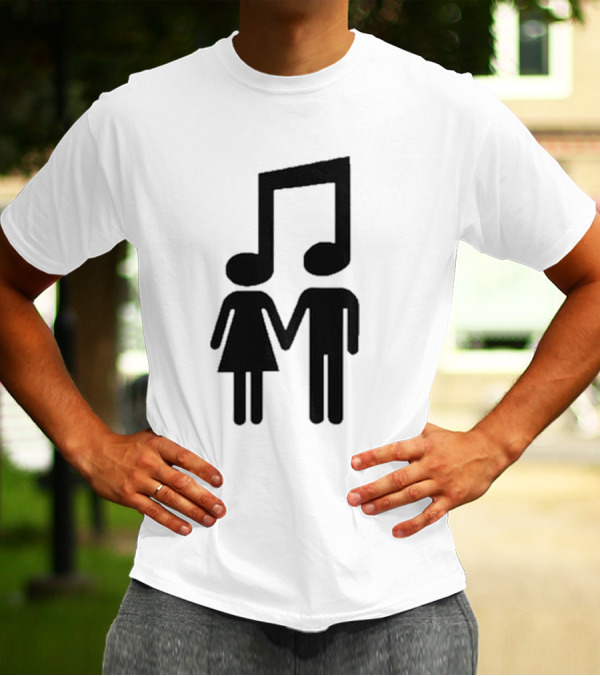 Music Note Couple Holding Hands T-Shirt