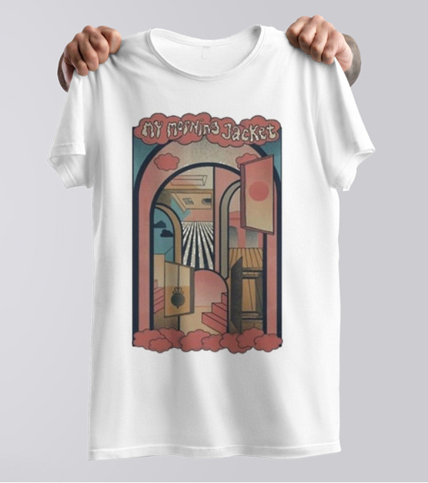 My Morning Jacket Surreal Archway And Stairs Retro Album Art T-Shirt