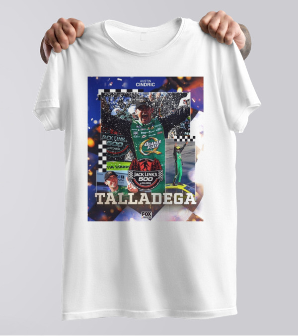 Austin Cindric Celebrates Victory Jack Link's 500 Talladega NASCAR Race Win T-Shirt