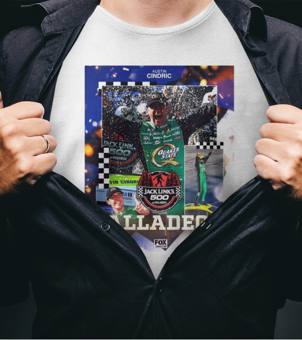 Austin Cindric Celebrates Victory Jack Link's 500 Talladega NASCAR Race Win T-Shirt