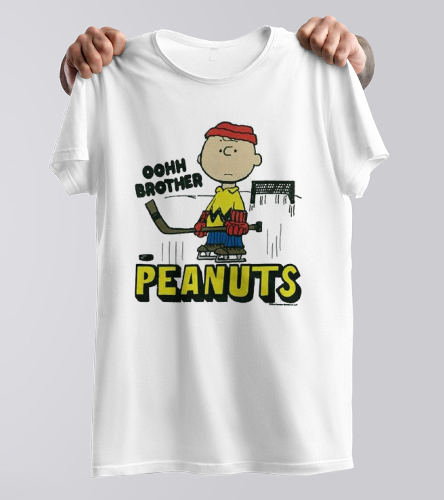 Peanuts Charlie Brown Oohh Brother Hockey Player T-Shirt