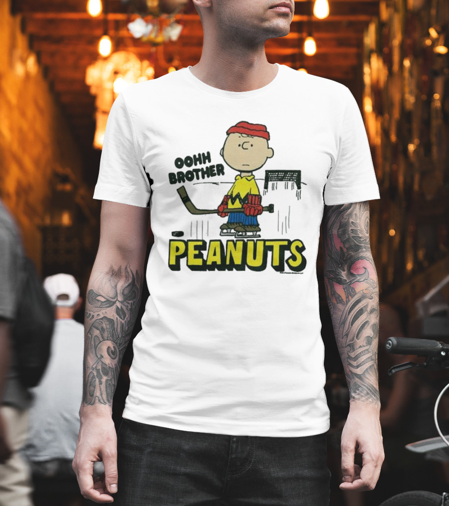 Peanuts Charlie Brown Oohh Brother Hockey Player T-Shirt