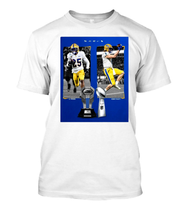 Pitt Panthers A.J. Woods Kenny Pickett ACC And Super Bowl Champions T-Shirt