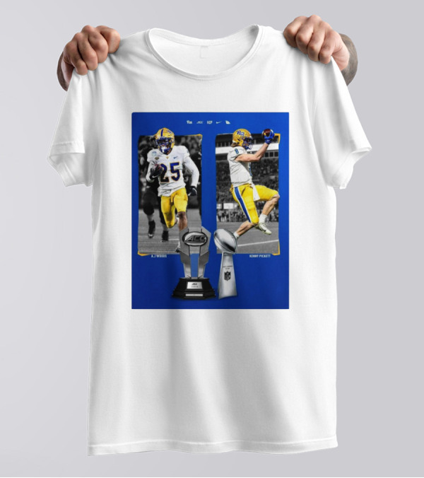 Pitt Panthers A.J. Woods Kenny Pickett ACC And Super Bowl Champions T-Shirt