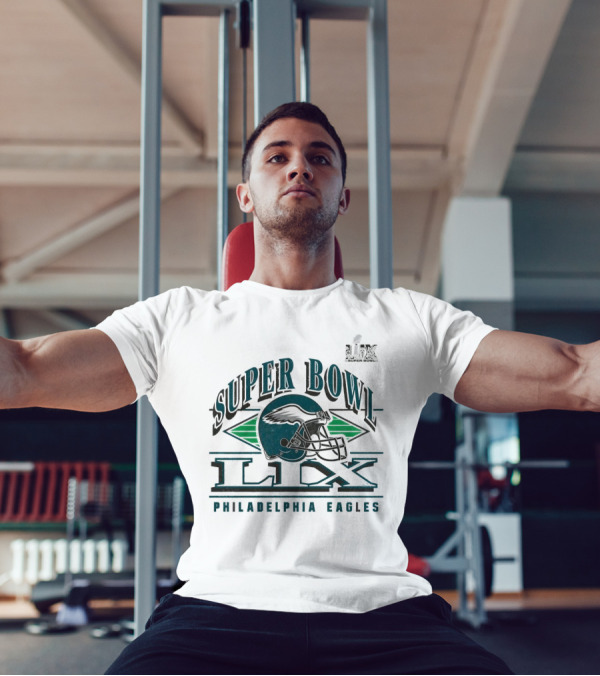 Philadelphia Eagles Super Bowl LIX Helmet Tri-Blend Super Bowl LIX T-Shirt