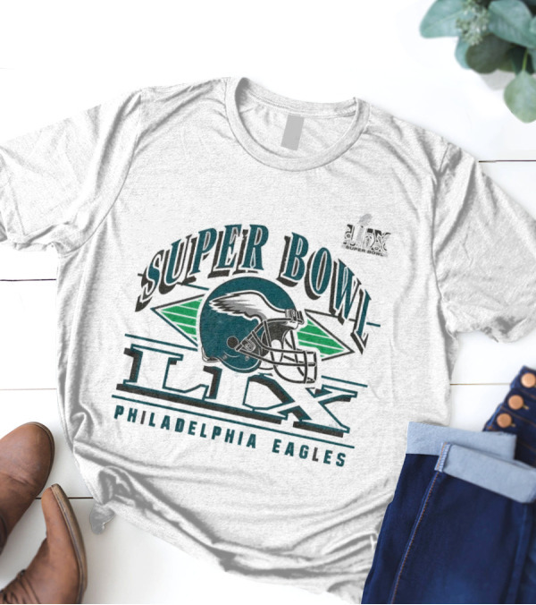 Philadelphia Eagles Super Bowl LIX Helmet Tri-Blend Super Bowl LIX T-Shirt