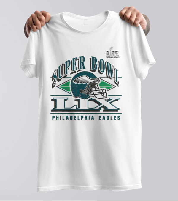 Philadelphia Eagles Super Bowl LIX Helmet Tri-Blend Super Bowl LIX T-Shirt