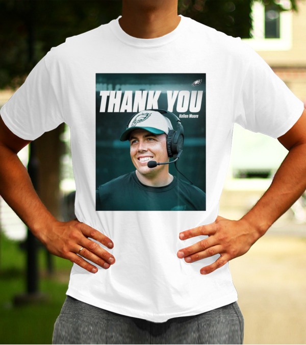 Philadelphia Eagles Thank You Kellen Moore With Eagles Logo And Headset T-Shirt