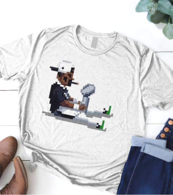 Pixel Pigkin Jalen Champs 2025 Smoking Pixel Art Character With Trophy T-Shirt