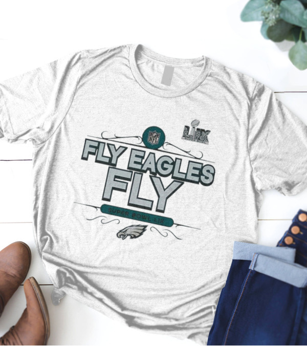 Fly Eagles Fly Super Bowl LIX NFL Philadelphia Eagles Logo T-Shirt