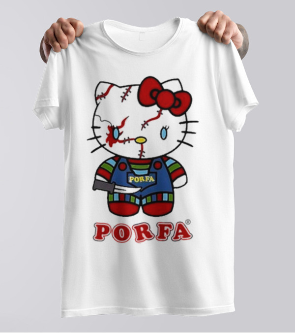Porfa Hello Kitty Zombie Halloween T-Shirt