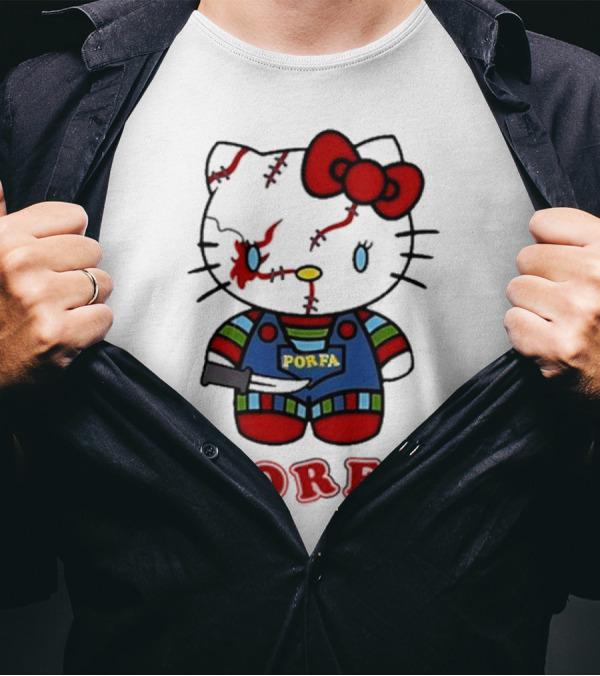 Porfa Hello Kitty Zombie Halloween T-Shirt