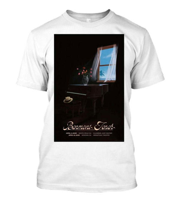 Benmont Tench Santa Cruz California Kuumbwa Jazz Center April 4 2025 Tour T-Shirt