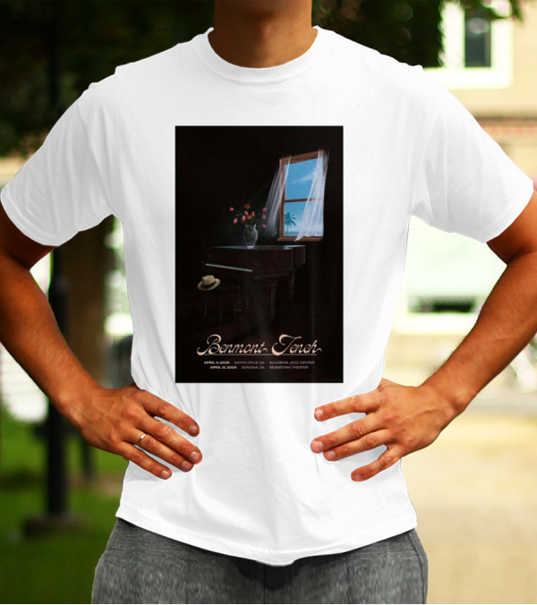 Benmont Tench Santa Cruz California Kuumbwa Jazz Center April 4 2025 Tour T-Shirt