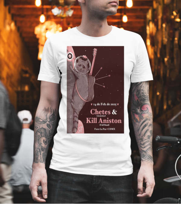 Chetes & Kill Aniston February 14 2025 Foro La Paz CDMX Space Raccoon T-Shirt