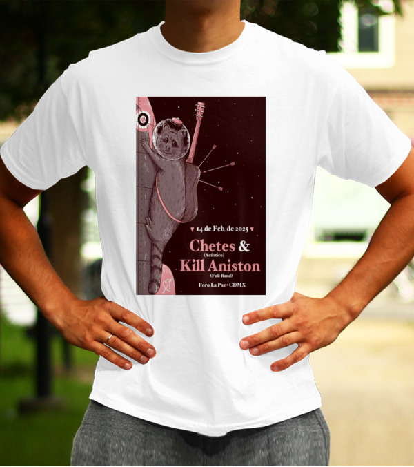 Chetes & Kill Aniston February 14 2025 Foro La Paz CDMX Space Raccoon T-Shirt