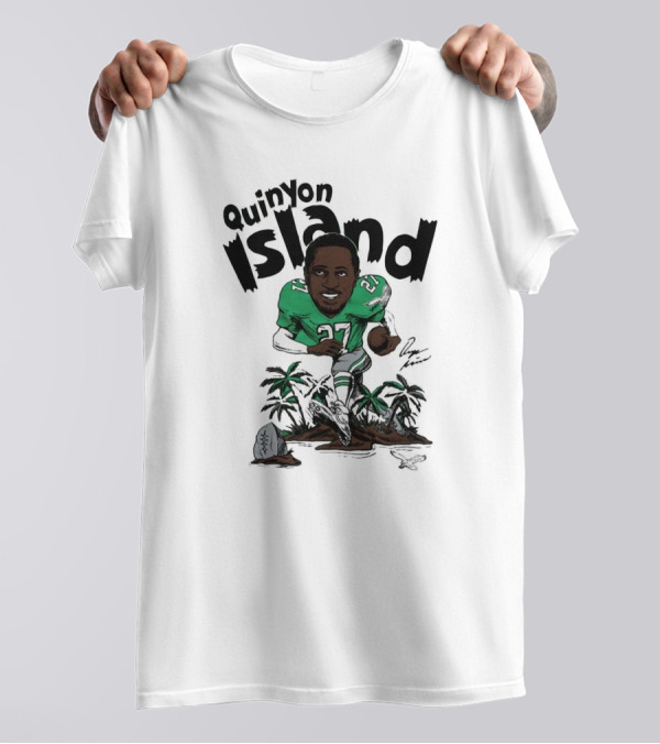 Quinyon Island Philadelphia Eagles NFL Caricature Player Signature 27 T-Shirt