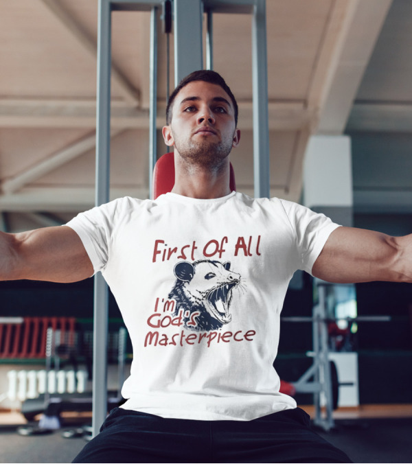 "Raccoon First Of All I'm God's Masterpiece" T-Shirt