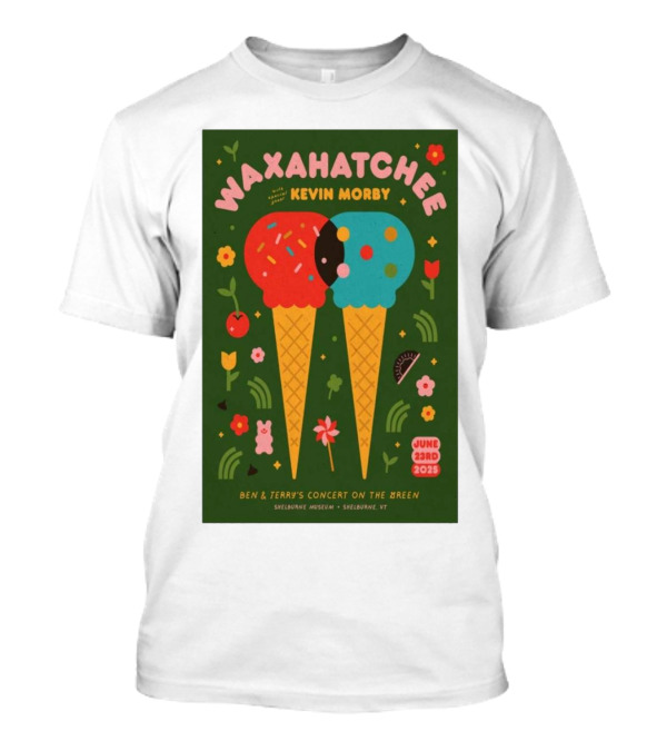 Waxahatchee Kevin Morby June 23 2025 Shelburne Museum Ben & Terry's Concert On The Green T-Shirt