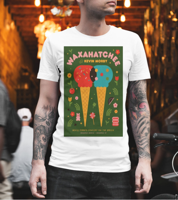 Waxahatchee Kevin Morby June 23 2025 Shelburne Museum Ben & Terry's Concert On The Green T-Shirt