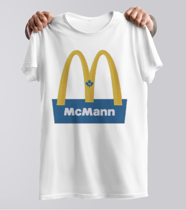 McMann 74 Maple Leaf Blue And Yellow Arches T-Shirt