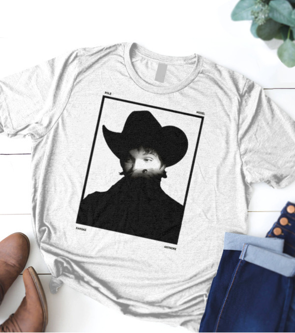 Role Model Anymore Kansas Cowboy Hat Boyfriend Fit Girls T-Shirt