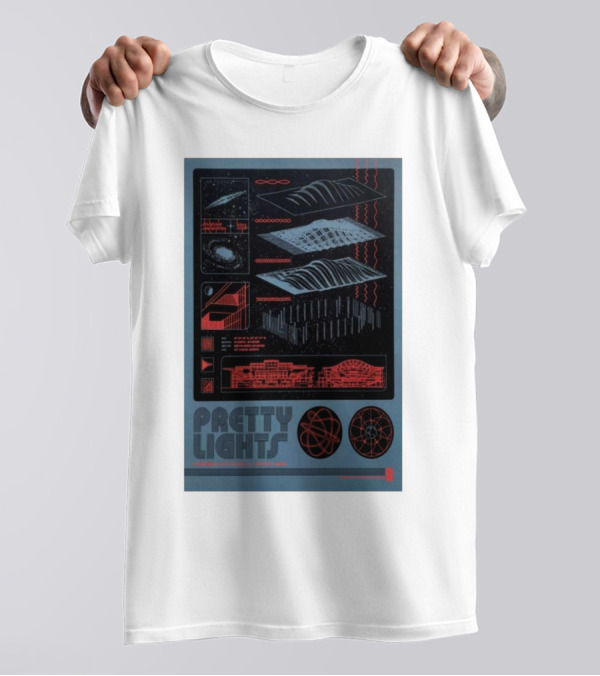 Pretty Lights Wintrust Arena Chicago December 30-31 2024 Event Futuristic Space Theme T-Shirt